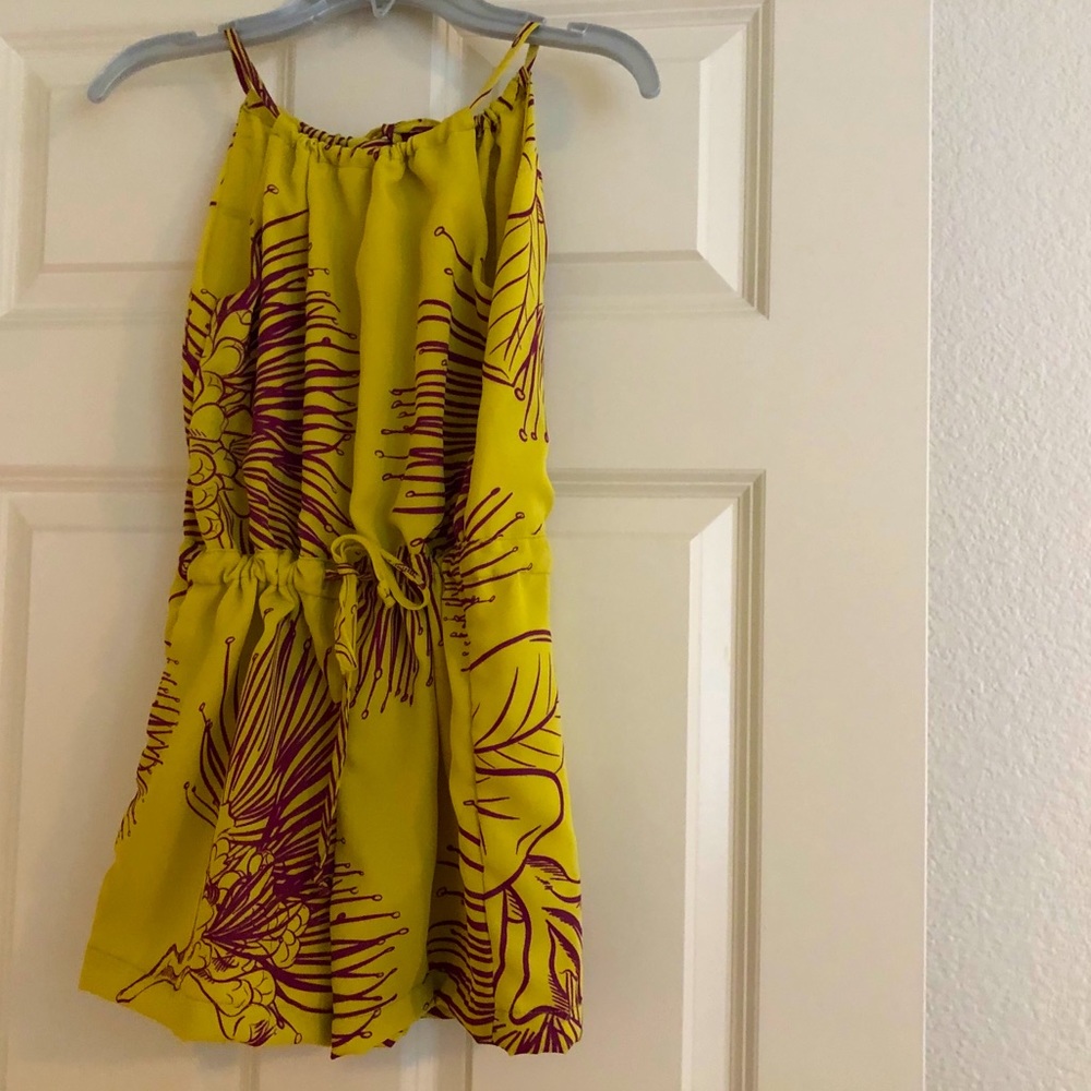 Drawstring girls romper